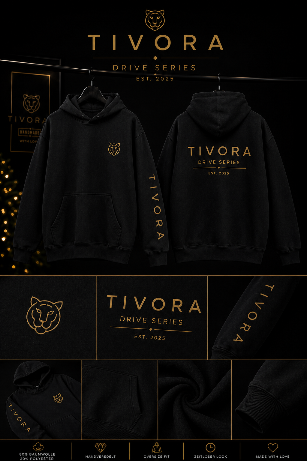TIVORA Drive Series Hoodie Oversized
