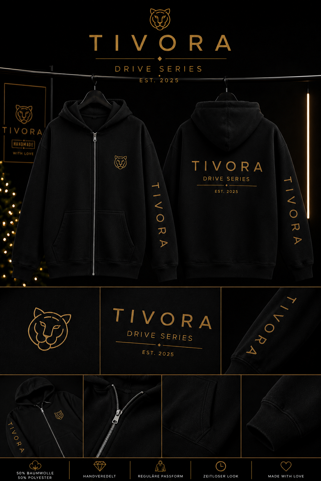 TIVORA Drive Series Zip Hoodie